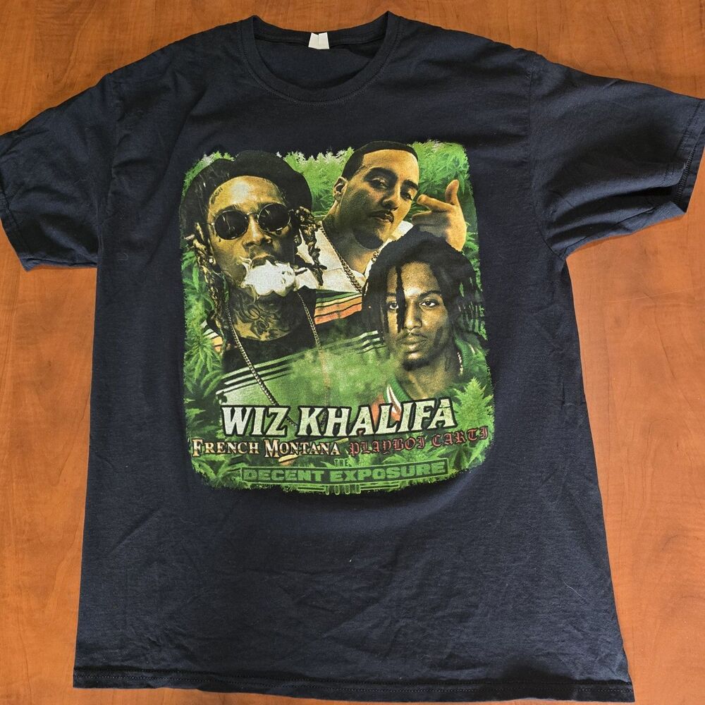 Wiz Khalifa French Montana Playboi Carti The Decent Exposure 2019 Tour Tee L